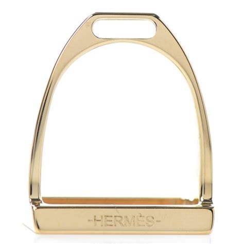 HERMES Permabrass Stirrup Scarf Ring 754727 